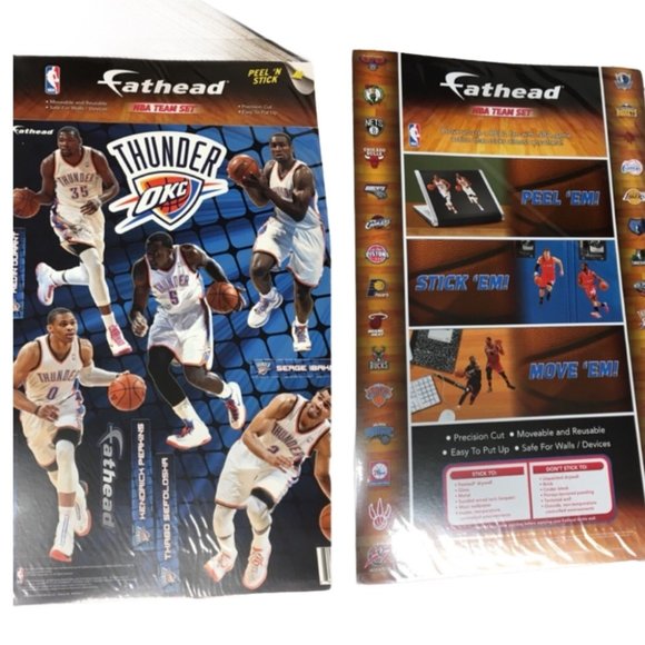 🌊New Fathead OKC Thunder Basketball Wall decal